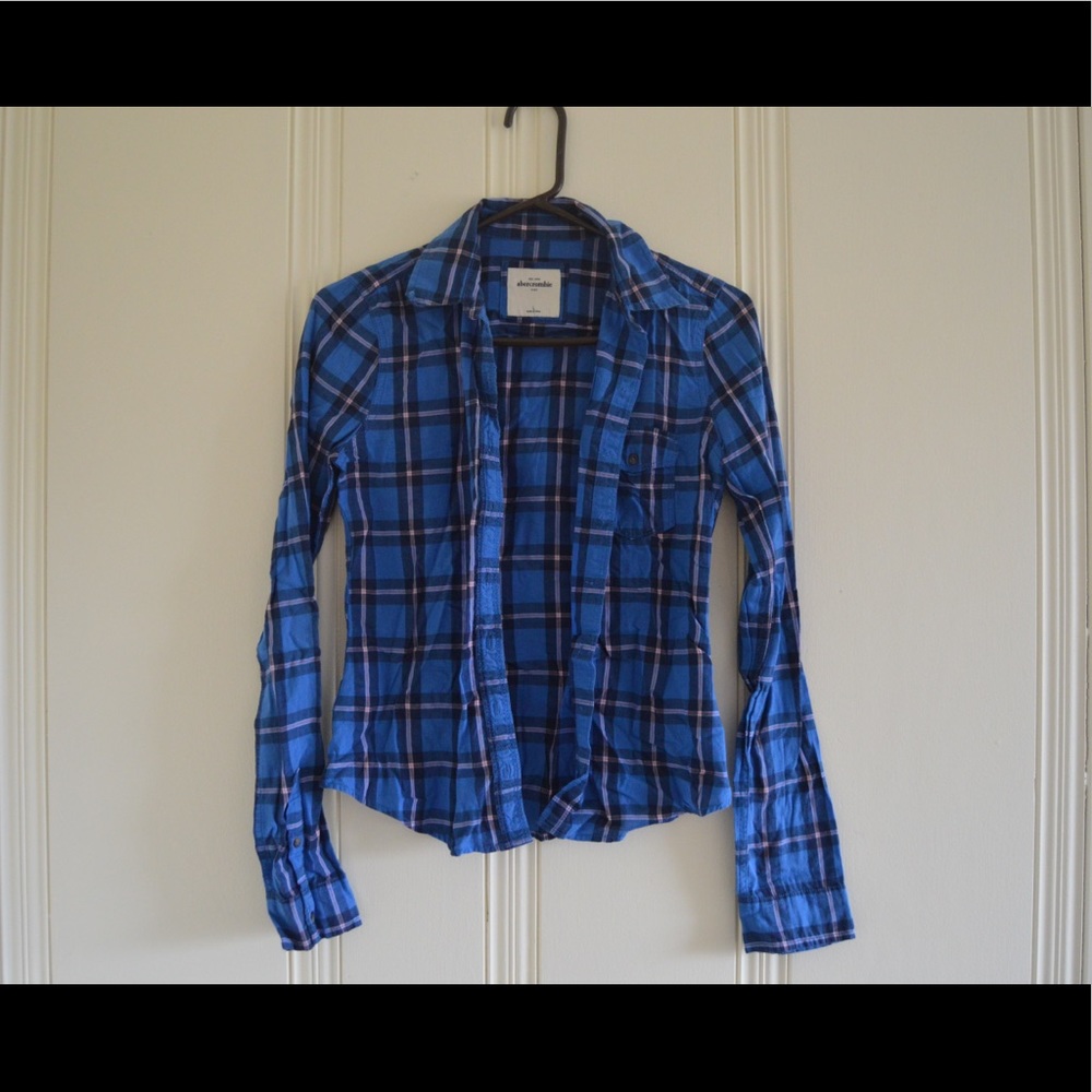 Abercrombie Blue Plaid Flannel